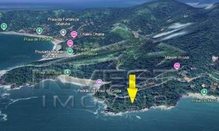 Ubatuba - Lindo terreno com vista espetacular, loteamento Vermelha do Sul