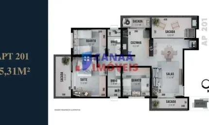 Apartamento com 3 quartos à venda no Santa Mônica, Uberlândia 