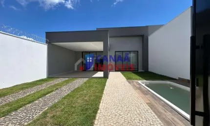 Casa nova 3 quartos 1 suíte c/ closet + piscina aquecida Novo Mundo
