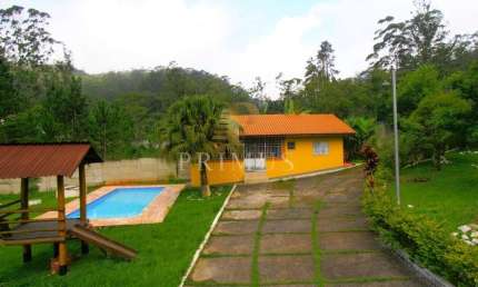 Chácara para Venda em Ribeirão Pires, Casa Vermelha, 2 dormitórios, 1 suíte, 2 banheiros, 12 vagas