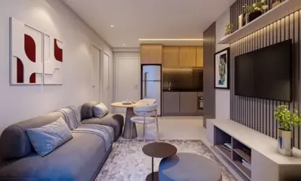 Apartamento a venda 1 quarto com varanda 45m² a 200 metros do metrô Adolfo Pinheiros