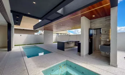 Condomínio Terras Altas: Casa de Luxo com 4 Suítes, 330m² e 6 Vagas no Jardim Sul, Uberlândia-MG
