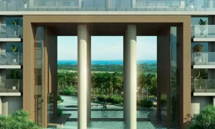 Apartamento com varandão com vista para golfe e mar