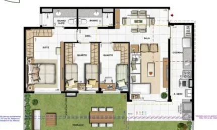 Apartamento garden 3 quartos a venda recreio dos bandeirantes.