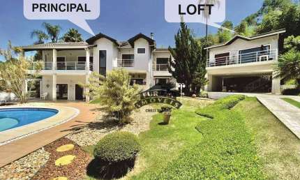 Casa em Condomínio na Granja Viana com 3 dormitórios à venda, 618 m² por R$ 3.500.000 - Parque Dom Henrique - Cotia/SP