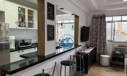 Apartamento com 2 dormitórios à venda, 52 m² por r$ 415.000,00 - embaré - santos/sp