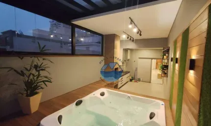 Cobertura com 3 dormitórios à venda, 191 m² por R$ 1.849.000,00 - Pompéia - Santos/SP