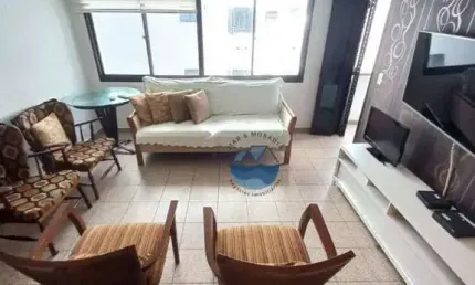 Apartamento mobiliado com 2 dormitórios à venda, 92 m² por R$ 860.000 - Aparecida - Santos/SP