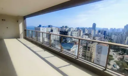 Apartamento novo com 3 dormitórios à venda, 210 m² por r$ 3.300.000 - boqueirão - santos/sp