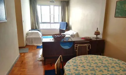 Apartamento 1 Quartos + Dependência, Vista Mar lateral - Embaré em Santos