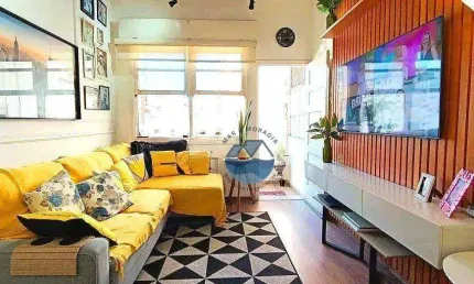 Apartamento com 2 dormitórios à venda, 95 m² por R$ 695.000,00 - Gonzaga - Santos/SP