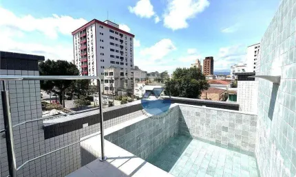 Casa Sobreposta Alta Duplex,  3 Quartos - Aparecida em Santos