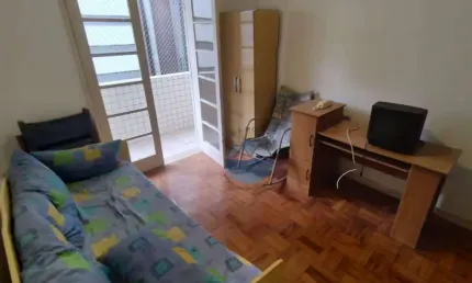 Apartamento com 1 dormitório para alugar, 5 m² por R$ 2.700,01/mês - Pompéia - Santos/SP