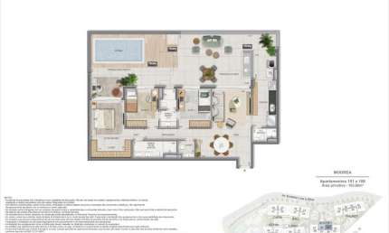 Lançamento: Garden de 3 suítes, na Barra da Tijuca, Gaea Home Resort, 163m², ao lado da ABM