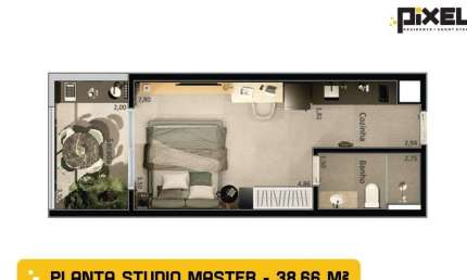 Studio com 1 dormitório à venda, 38 m² por R$ 297.000,00 - Vila Monte Alegre - Ribeirão Preto/SP