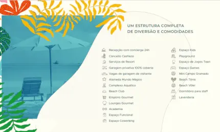 Apartamentos na beira mar de Muro Alto. Serviços e estrutura de Resort.