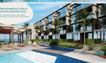Flats 1 quarto à beira-mar de muro alto com financiamento de até 90% .