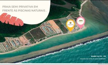 Últimas unidades flats 3quartos na Beira-mar de muro alto