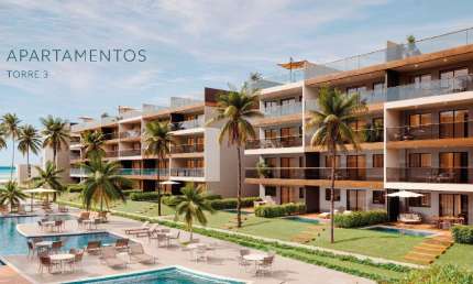 Apartamento 4 Quartos Térreo Beira Mar na Praia do Cupe