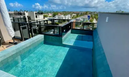 Apartamento - 1 Quarto - Mobiliado - Beira mar de Muro Alto - Piscina Privativa