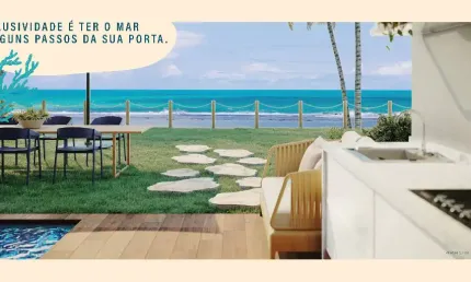 02 Quartos pé na areia, frente mar, 89m², ultima unidade