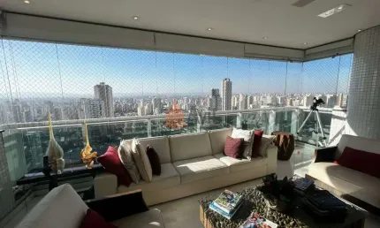 Apartamento mobiliado 335m² 4 suítes, 4 vagas para locação no anália franco
