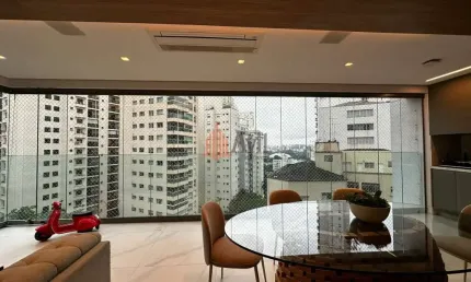 Elegante apartamento a venda de alto padrão mobiliado no paraíso com 156m²