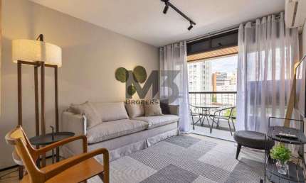 Apartamento à venda e para alugar em Campinas, Cambuí, com 1 quarto, com 48 m², Edifício Carmel