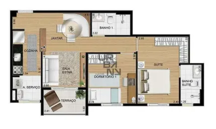 Apartamento com 2 quartos para alugar na Avenida Presidente João Goulart, 1, Umuarama, Osasco