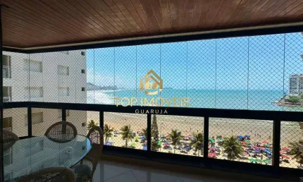Apartamento com Varanda Gourmet Frente Mar, Praia das Astúrias - Guarujá/SP