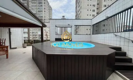 Cobertura Mobiliada com Piscina e Churrasqueira, Praia das Astúrias Guarujá