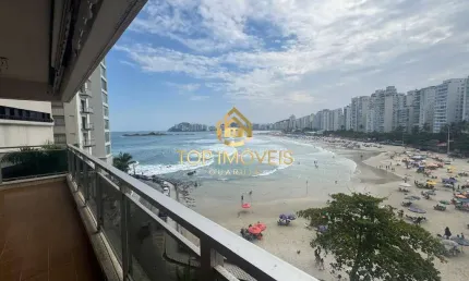 Apartamento com Varanda e Vista para o Mar Praia de Pitangueiras Guarujá