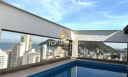 Cobertura Reformada com vista para o mar à uma quadra da Praia das Astúrias