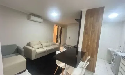 Apartamento mobiliado com 2 dormitórios à venda, 64 m² por r$ 440.000 - serrinha - goiânia/go