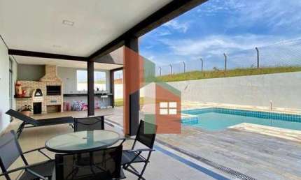 Casa com 3 dorm. e piscina em Atibaia, condomínio Shamballa III