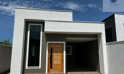 Ocean Vende Casa Jardim Atlântico Oeste 3 quartos sendo 1 suíte com closet, área gourmet, quintal