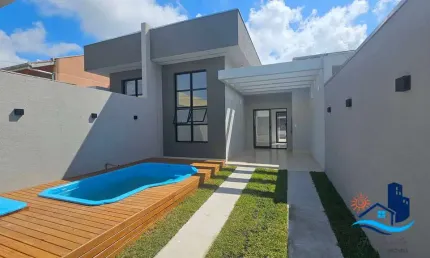 Casa Térrea Nova - 3 quartos sendo 1 suíte á 150 m do Mar