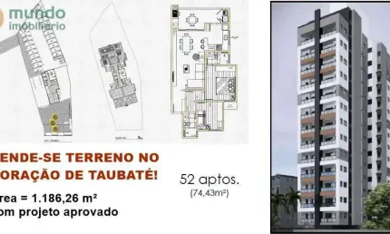 Terreno à venda na Rua Voluntário Penna Ramos, 268, Centro, Taubaté
