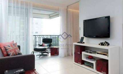 Apartamento com 1 dormitório para alugar, 50 m² por R$ 7.609/mês - Alphaville Conde II - Barueri/SP