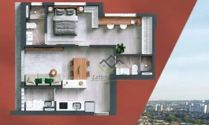 Apartamento com 1 dormitório à venda, 52 m² por R$ 730.000,00 - Alphaville Empresarial - Barueri/SP