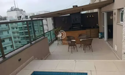 Cobertura com 3 quartos à venda na rua luiz carlos sarolli, recreio dos bandeirantes, rio de janeiro, 144 m2 por r$ 1.150.000