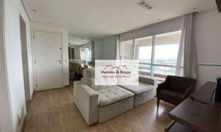 Apartamento com 3 dormitórios para alugar, 86 m² por R$ 5.022,46/mês - Vila Augusta - Guarulhos/SP