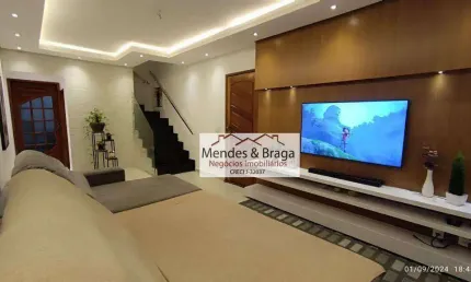 Sobrado com 3 dormitórios à venda, 132 m² por r$ 805.600,00 - vila rosália - guarulhos/sp