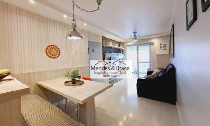 Apartamento com 3 dormitórios para alugar, 75 m² por R$ 4.485,90/mês - Vila Augusta - Guarulhos/SP