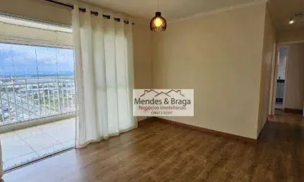 Apartamento com 3 dormitórios para alugar, 86 m² por R$ 5.322/mês - Vila Augusta - Guarulhos/SP