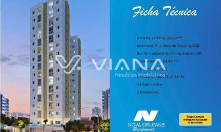 Apartamento com 2 Quartos no Bairro Campestre em Santo André.