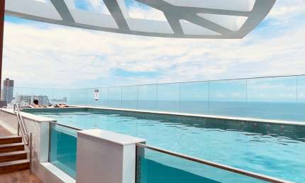 Apartamento para locação, 54m2, suite, varanda, vista mar, vaga de garagem
