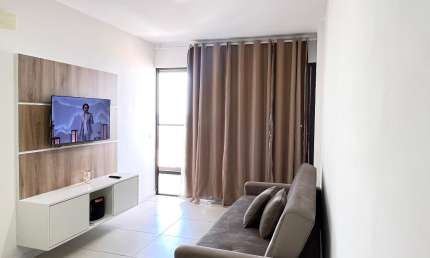 Apartamento para locação, 54m2, suite, varanda, vista mar, vaga de garagem