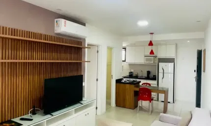 Apartamento para locação na Barra, 1/4, mobiliado, lavabo, vaga de garagem, Ssa-Ba