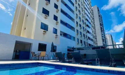 Apartamento para locação, 2/4, suíte, mobiliado, varanda, vaga de garagem